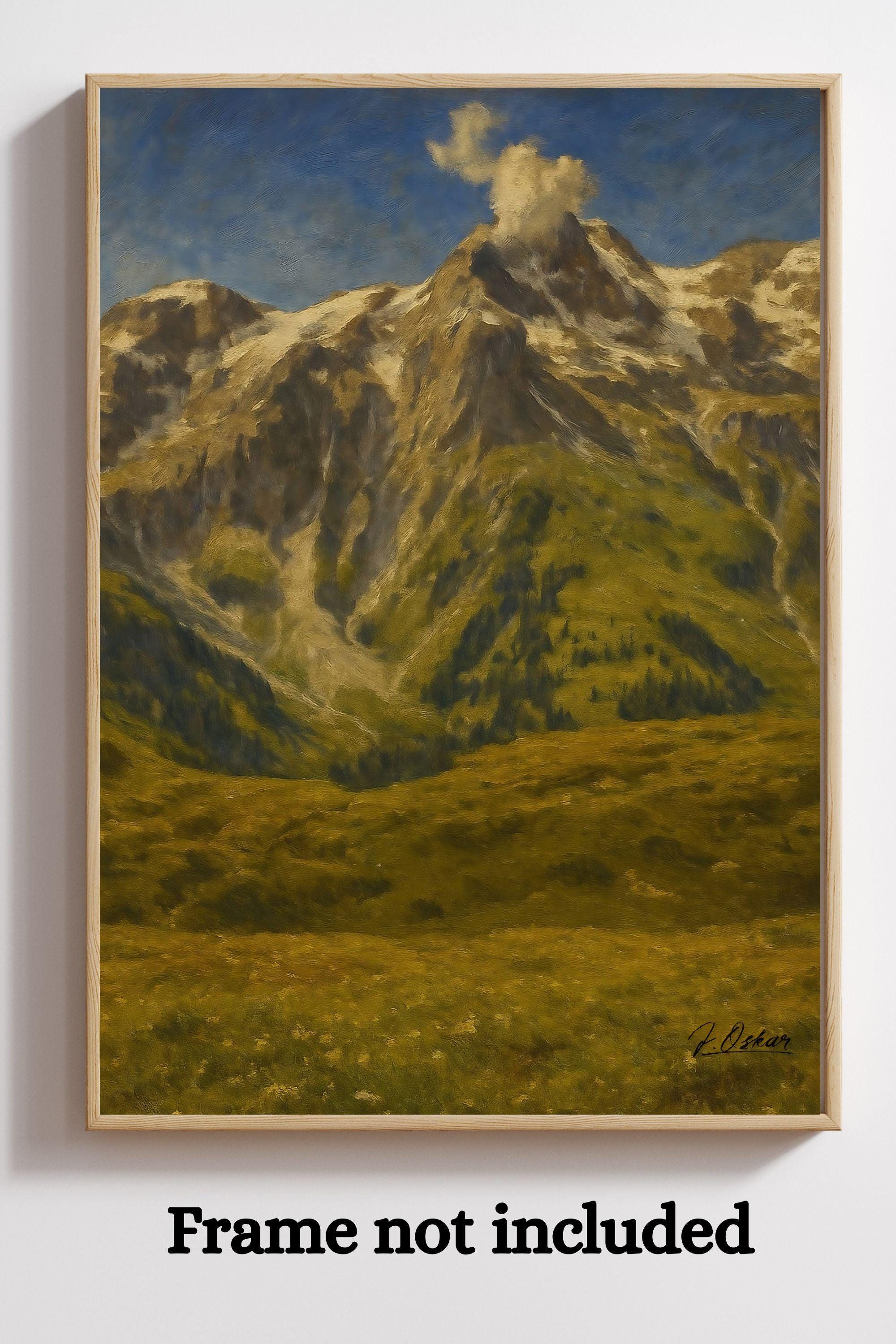 Majestic Mountain album art printed on a high-quality canvas for home decor.