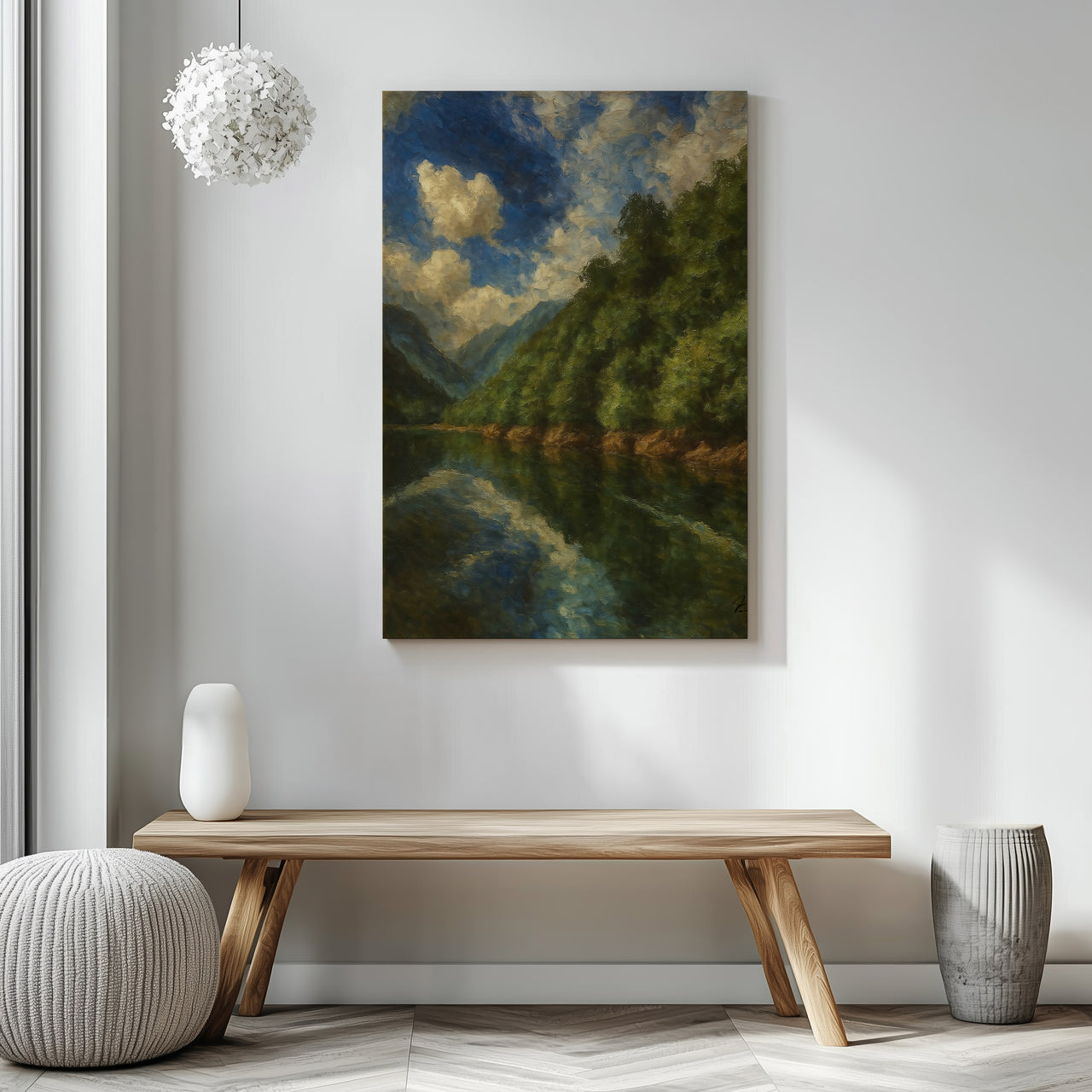 Majestic Mountain 18 - Reflections Before the Ascent Canvas Art