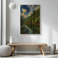 Majestic Mountain 18 - Reflections Before the Ascent Canvas Art