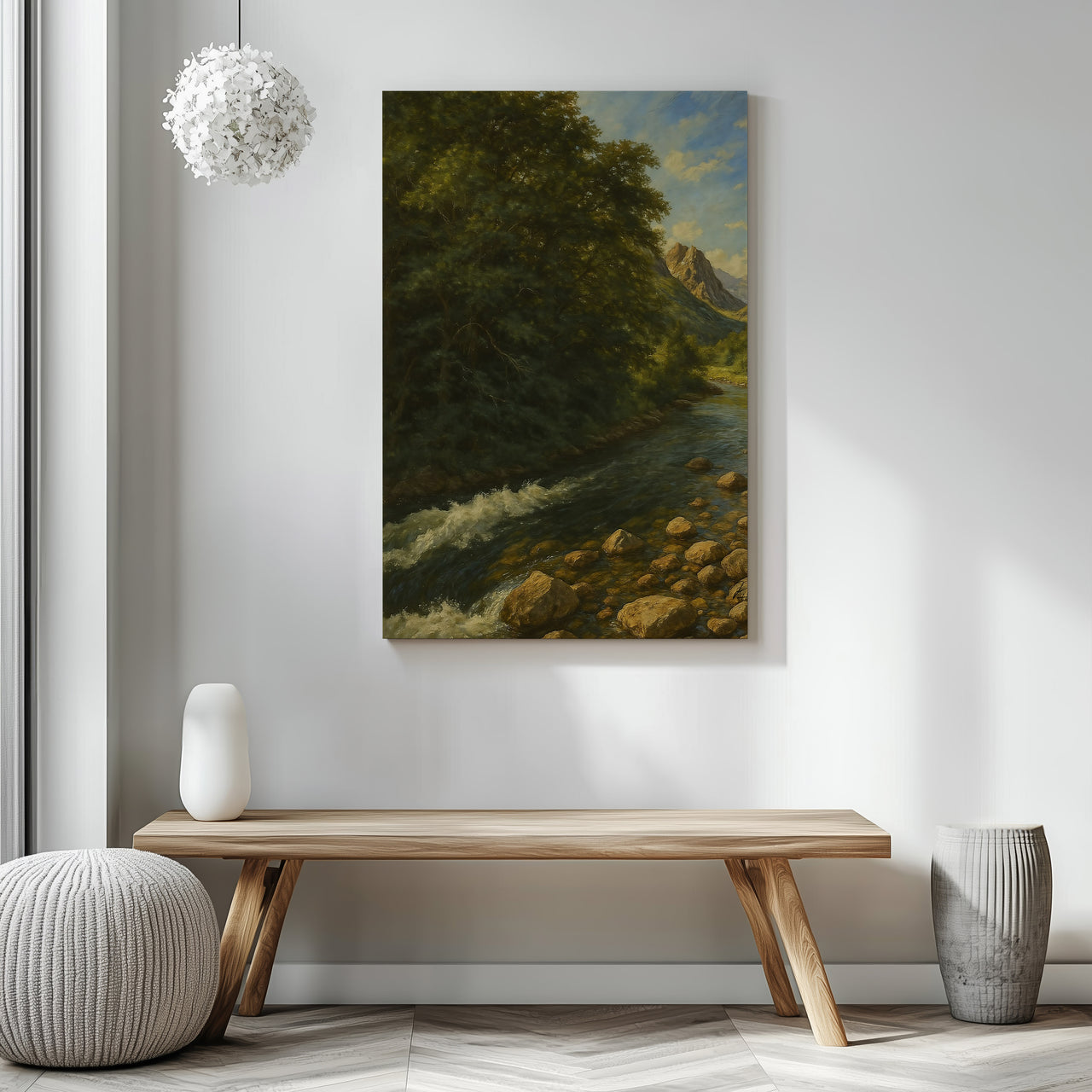 Majestic Mountain 19 - River to the Mountain Canvas Art