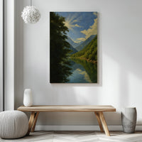 Majestic Mountain 20 - Unlit Valley Approach Canvas Art