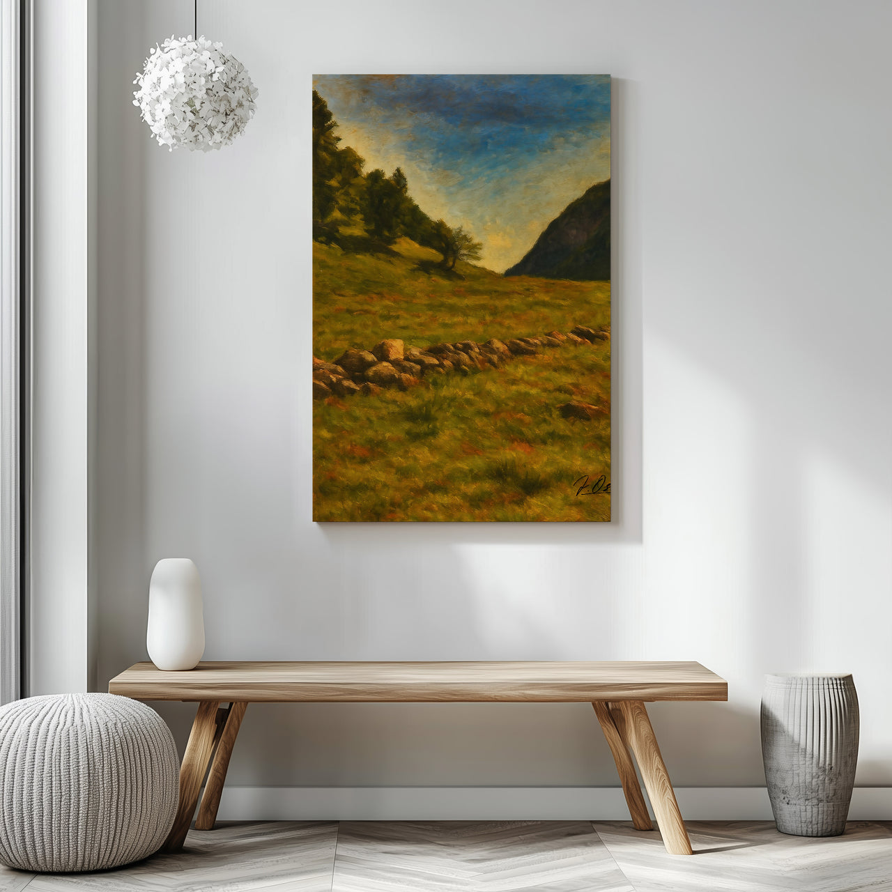 Majestic Mountain 29 - Stone Line of Memory Canvas Art