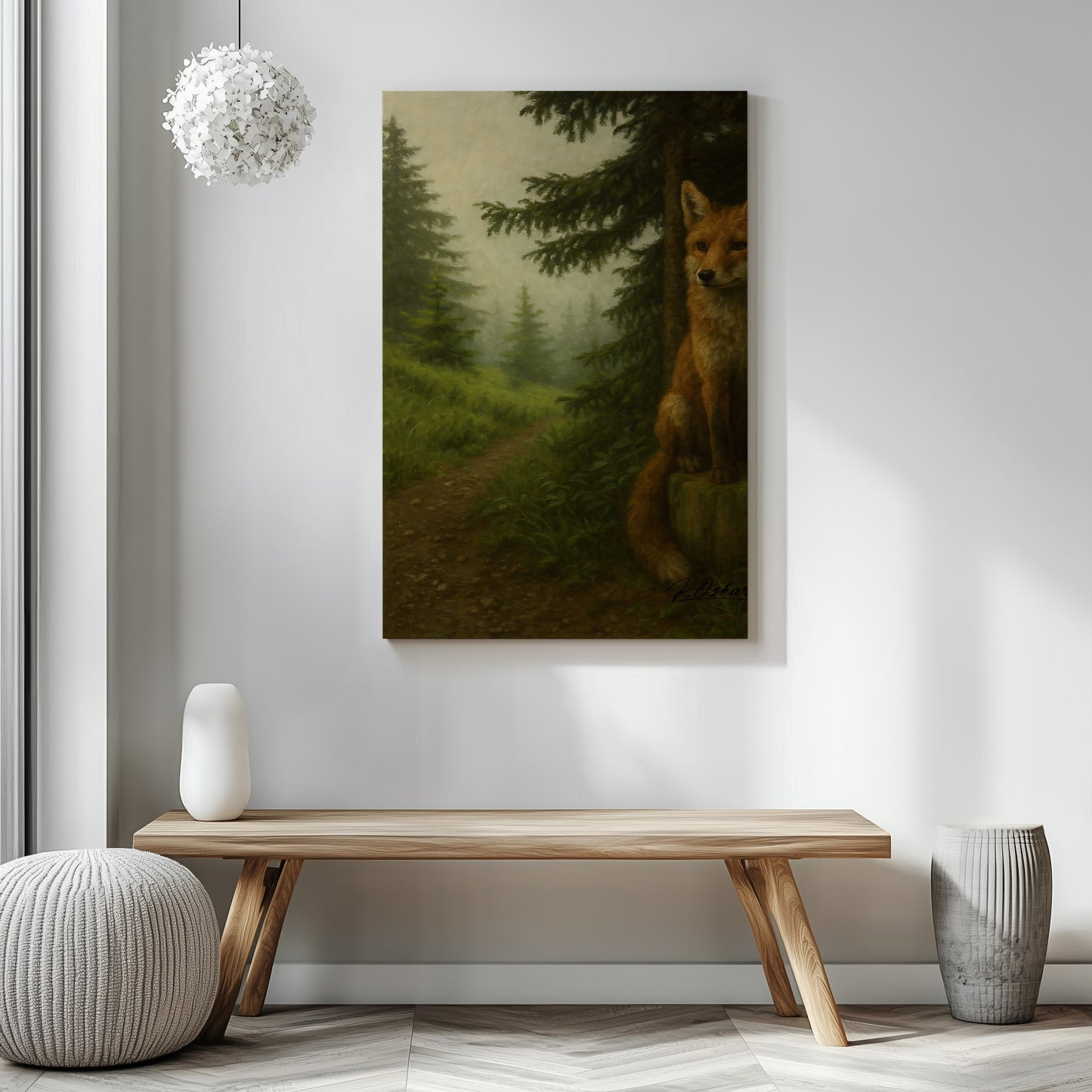 Majestic Mountain 32 - The Guide in the Mist Canvas Art