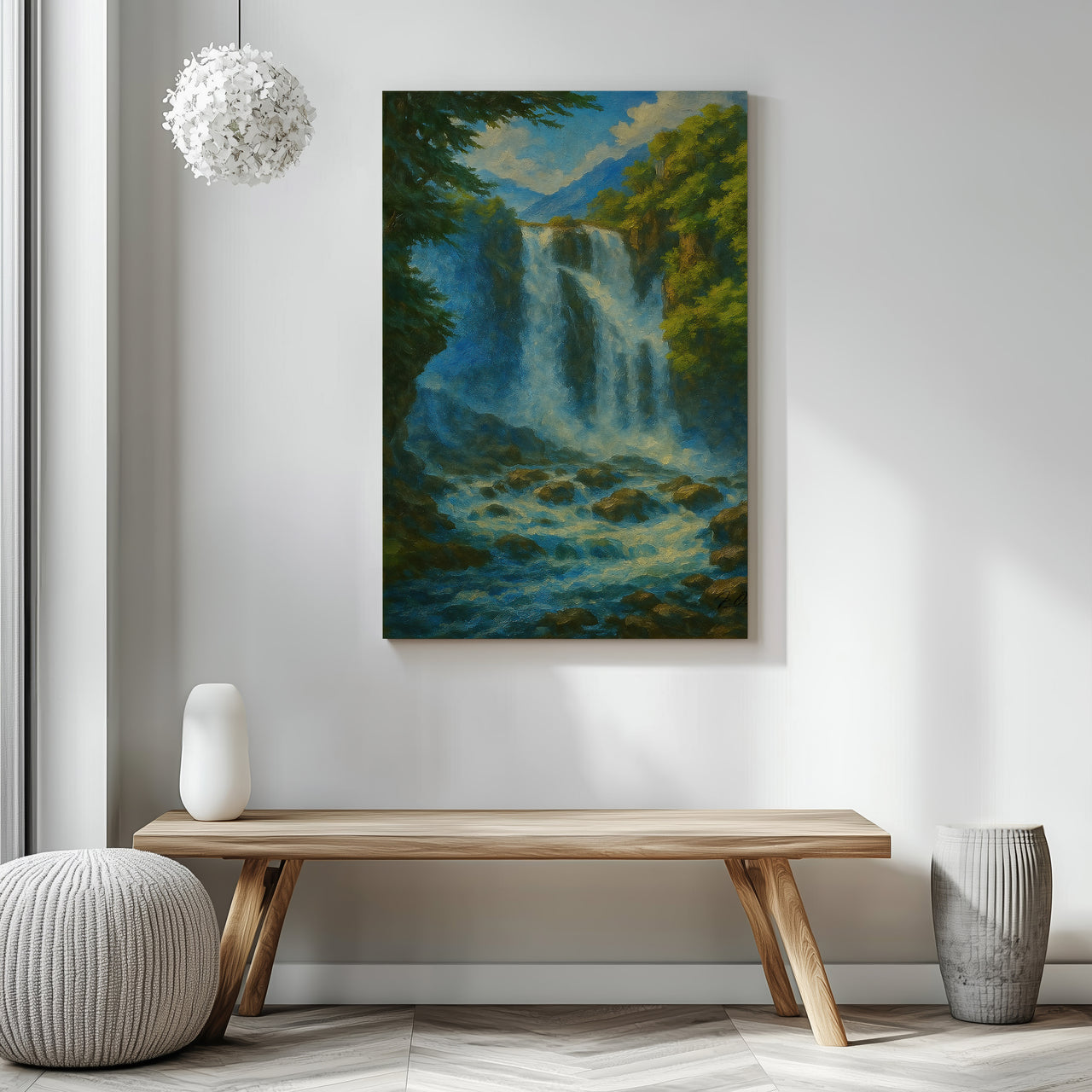Majestic Mountain 37 - The Waterfall’s Voice Canvas Art