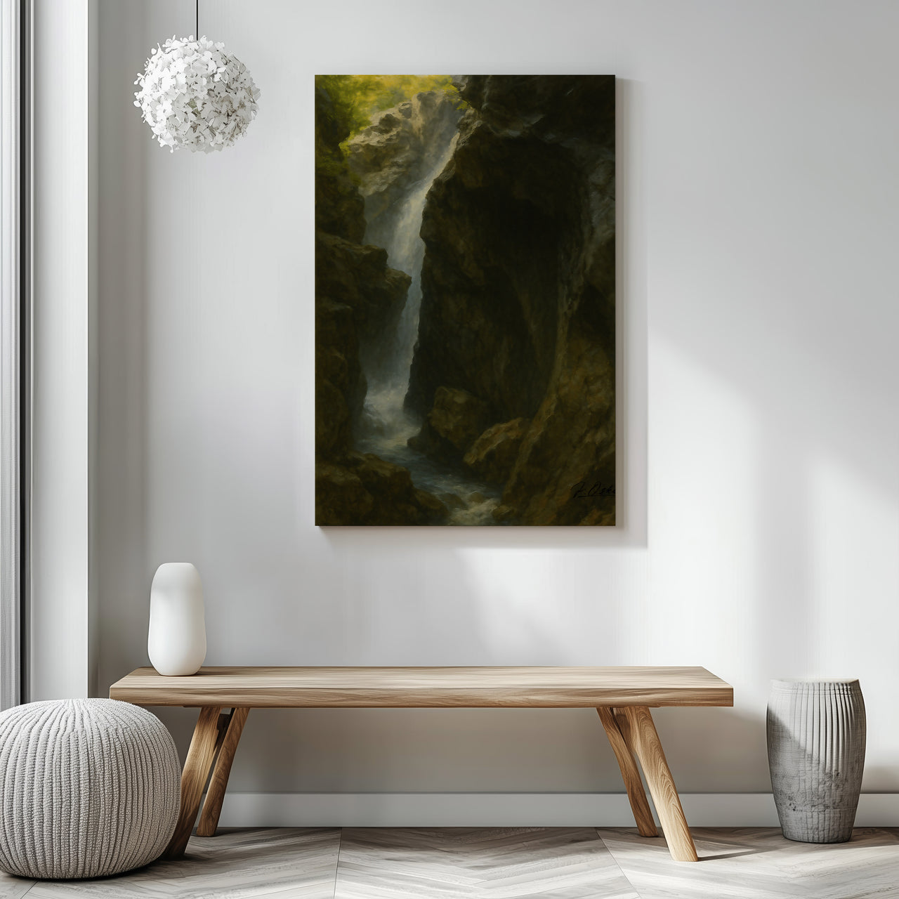 Majestic Mountain 40 - The Echoing Chasm Canvas Art