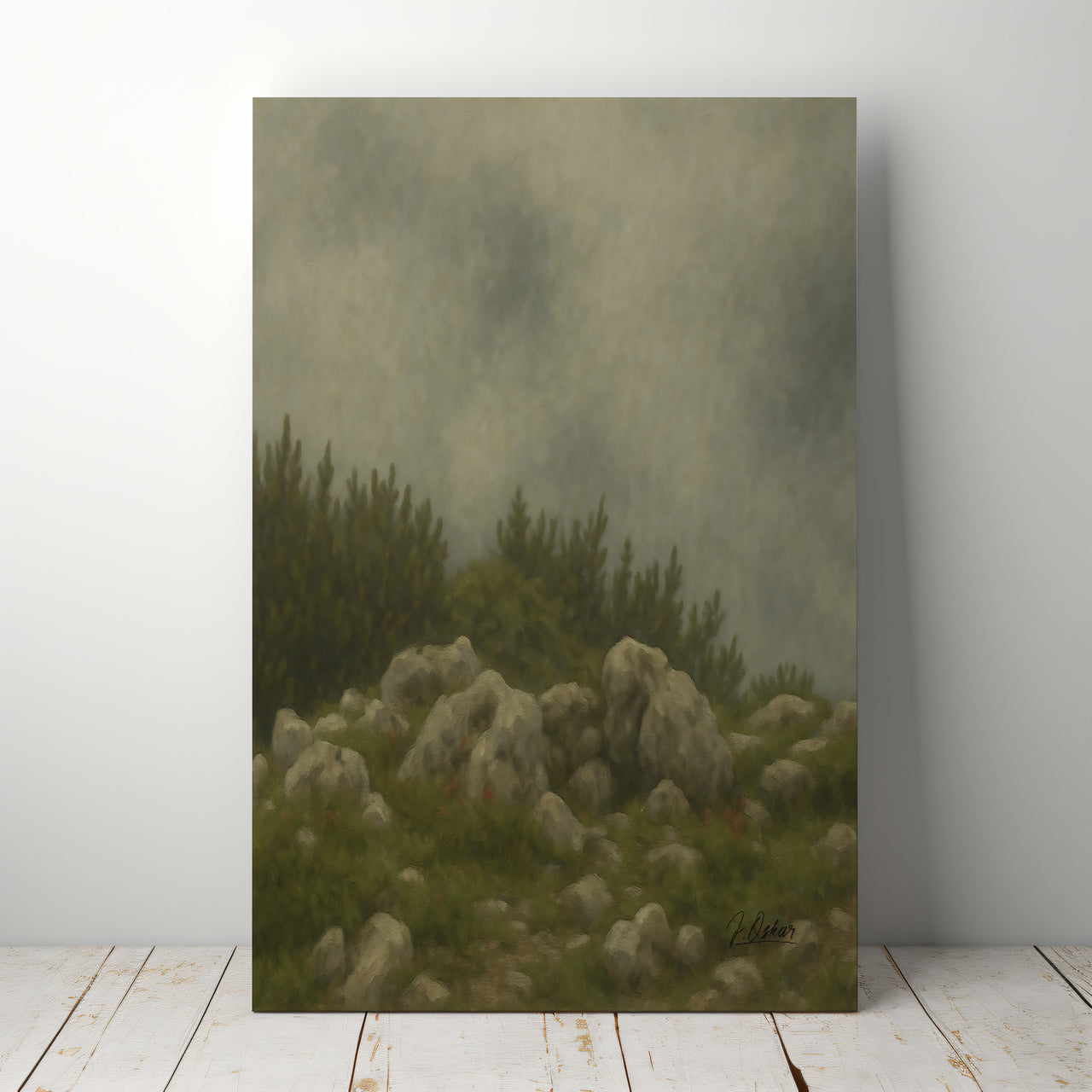 Majestic Mountain 57 - Rocky Ridge Above the Treeline Canvas Art