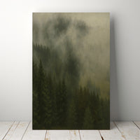 Majestic Mountain 58 - Misty Pine Valley Canvas Art