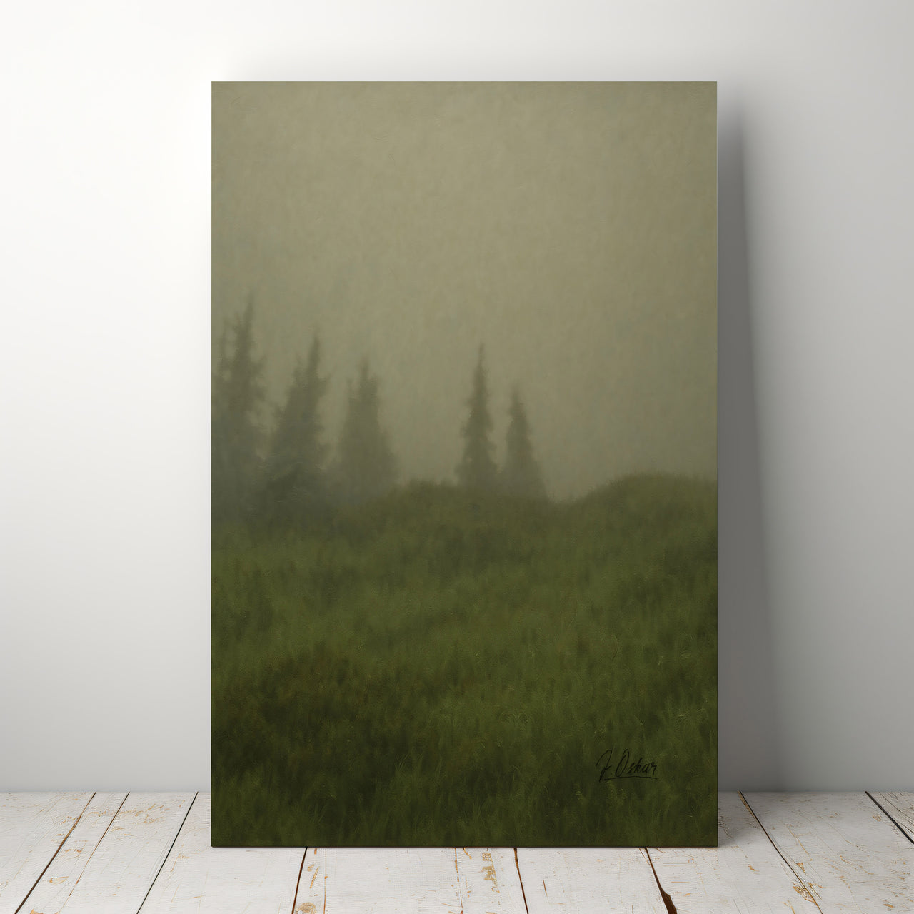 Majestic Mountain 59 - Hilltops in the Fog Canvas Art