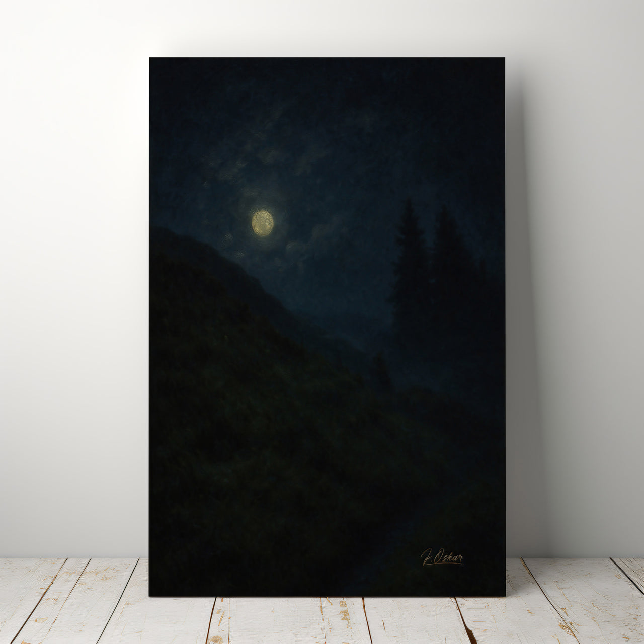 Majestic Mountain 65- Silent Hillside Canvas Art