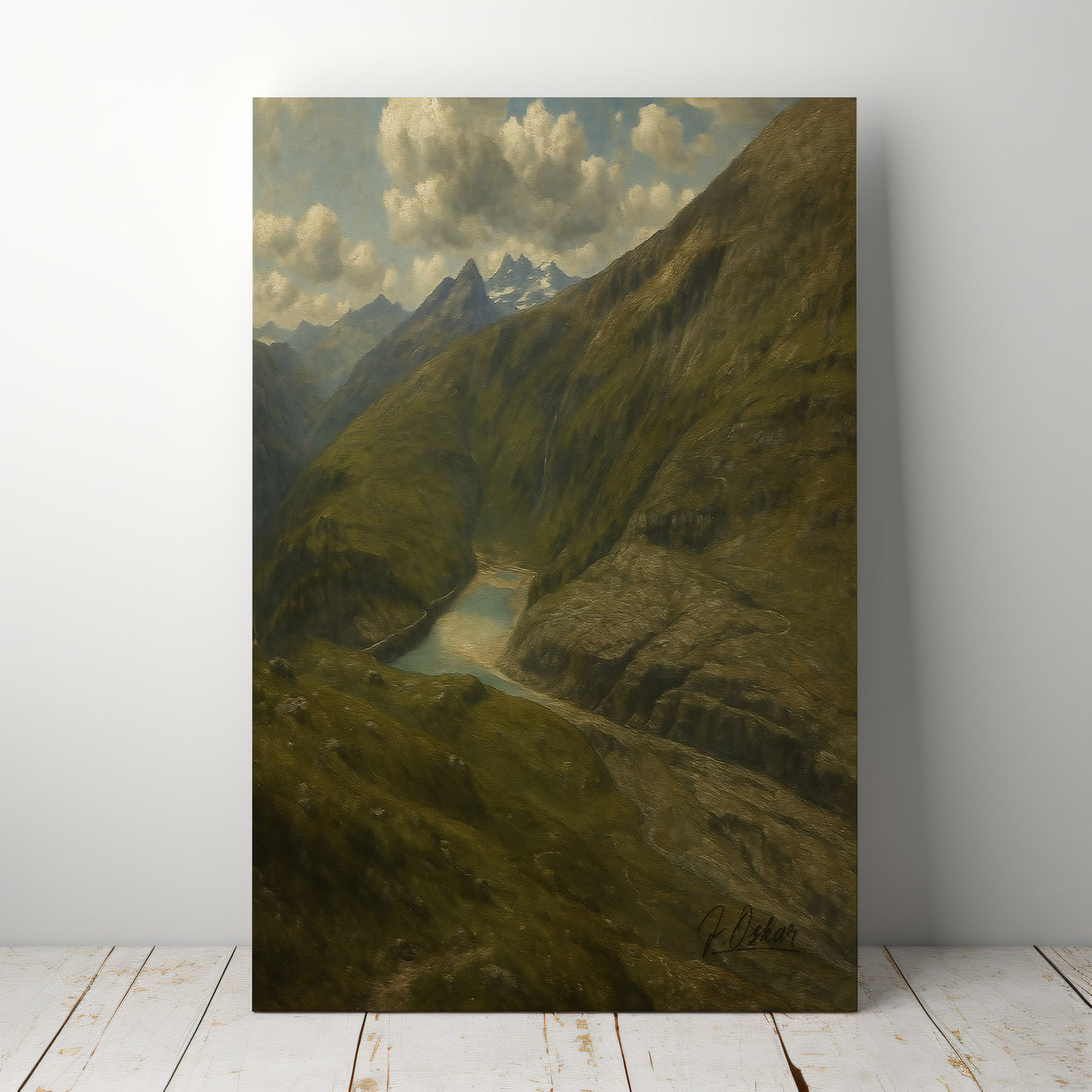 Majestic Mountain 72 - Mountain Reservoir Canvas Art