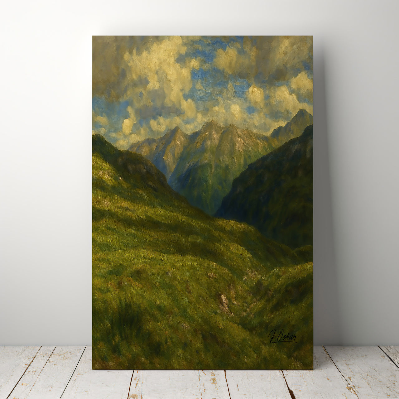 Majestic Mountain 74 - Valley of Peaks Canvas Art