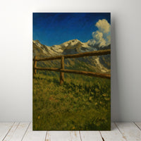 Majestic Mountain 77 - Viewpoint Fence Canvas Art