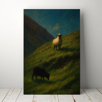 Majestic Mountain 80 - Sheep on the High Slope Canvas Art