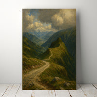 Majestic Mountain 85- The Curving Ridge Path Canvas Art