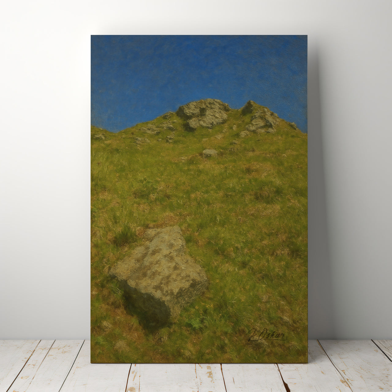 Majestic Mountain 87- Lone Rock on the Slope Canvas Art