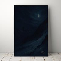 Majestic Mountain 64- Moonlit Ascent Canvas Art