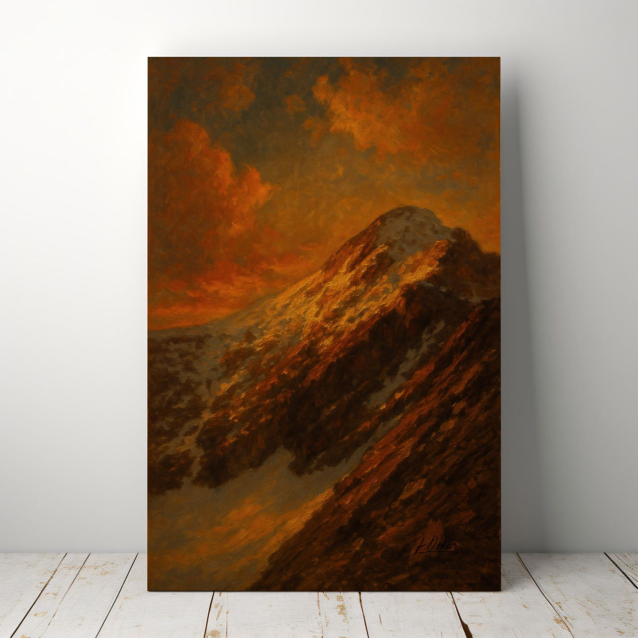 Majestic Mountain 95 - Summit in morning light Canvas Art