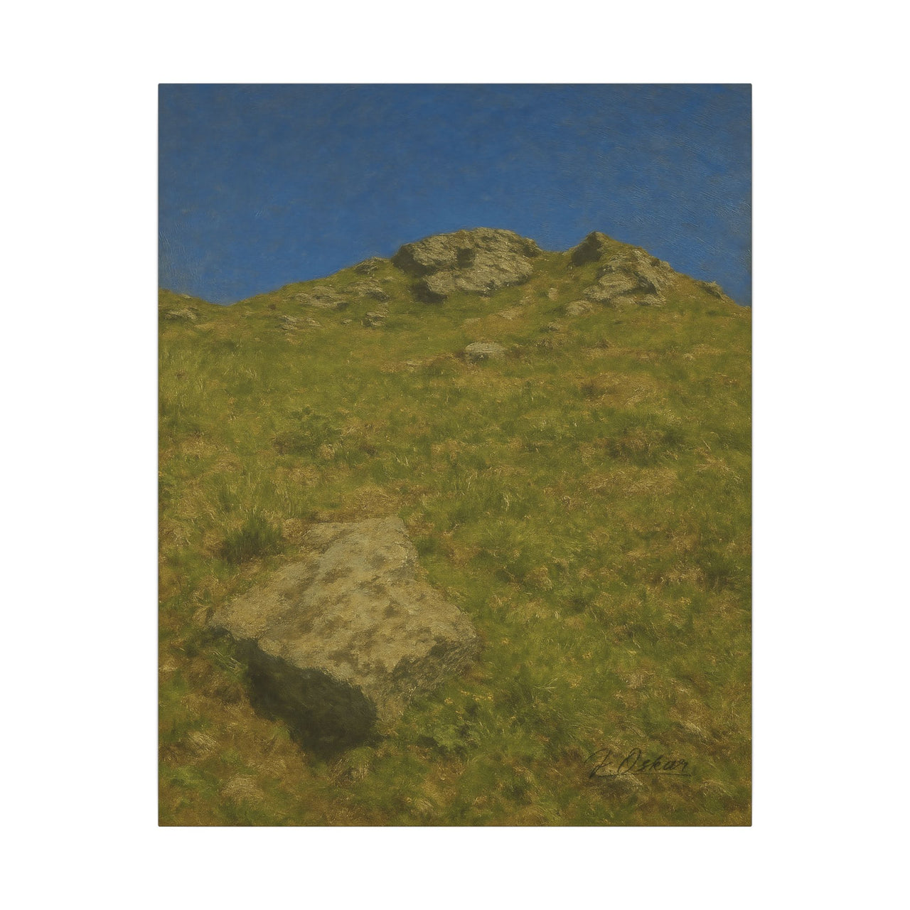Majestic Mountain 87- Lone Rock on the Slope Canvas Art