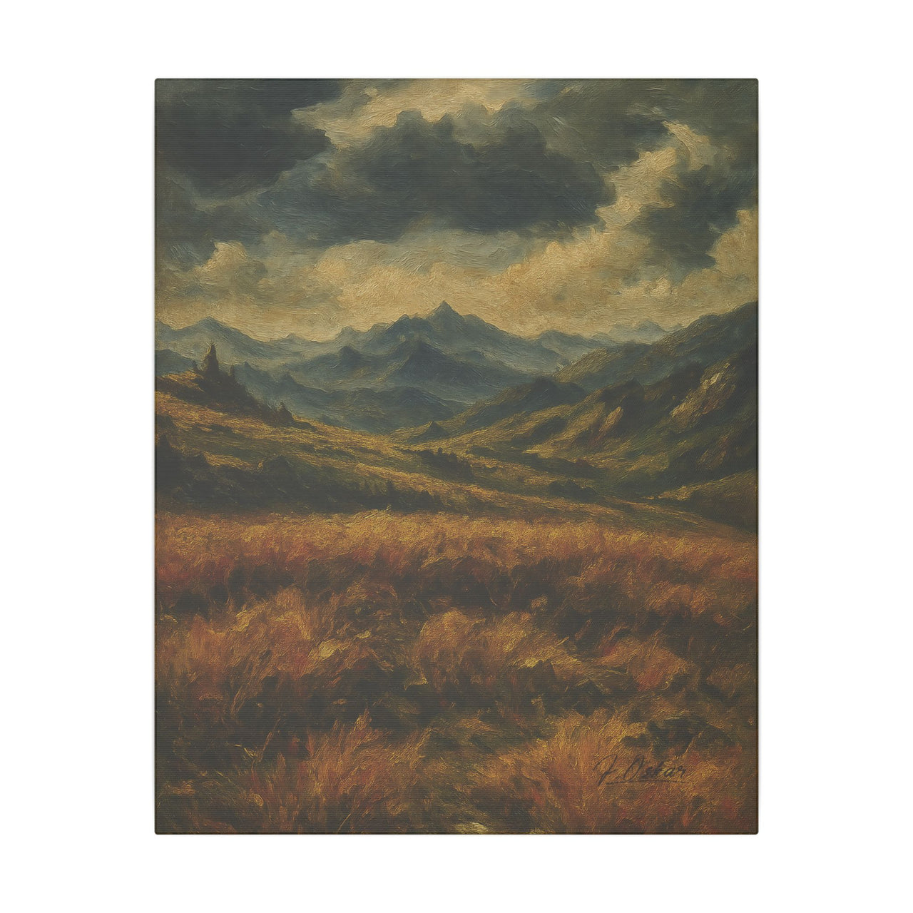 Majestic Mountain 3 - Path Through the Windswept Valley Canvas Art