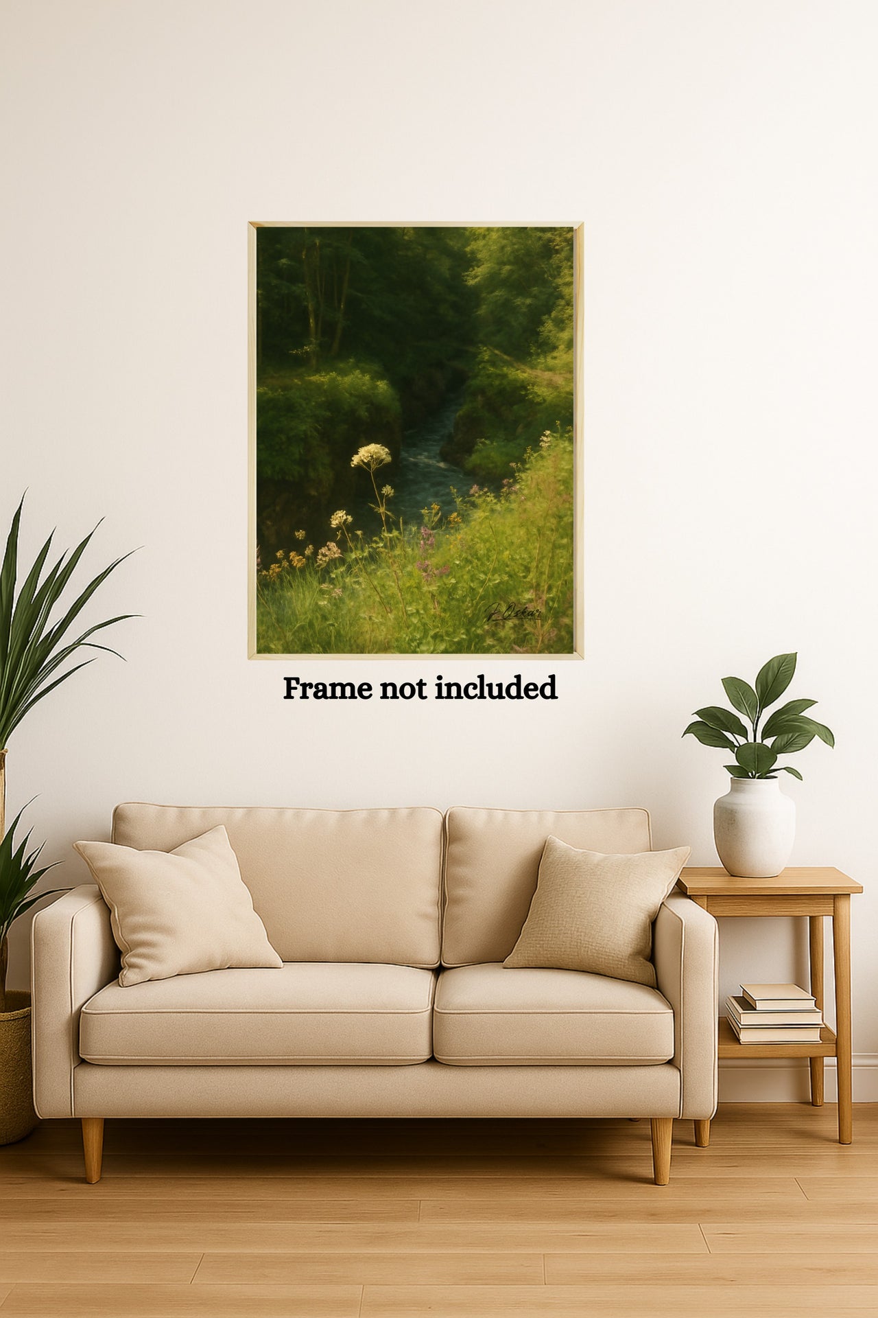 Majestic Mountain 50 - Path into the Green Gorge Canvas Art