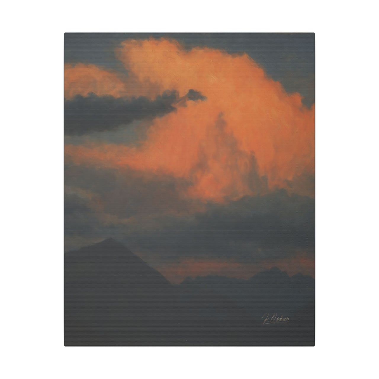 Majestic Mountain 90- Crimson Sky Before Nightfall Canvas Art