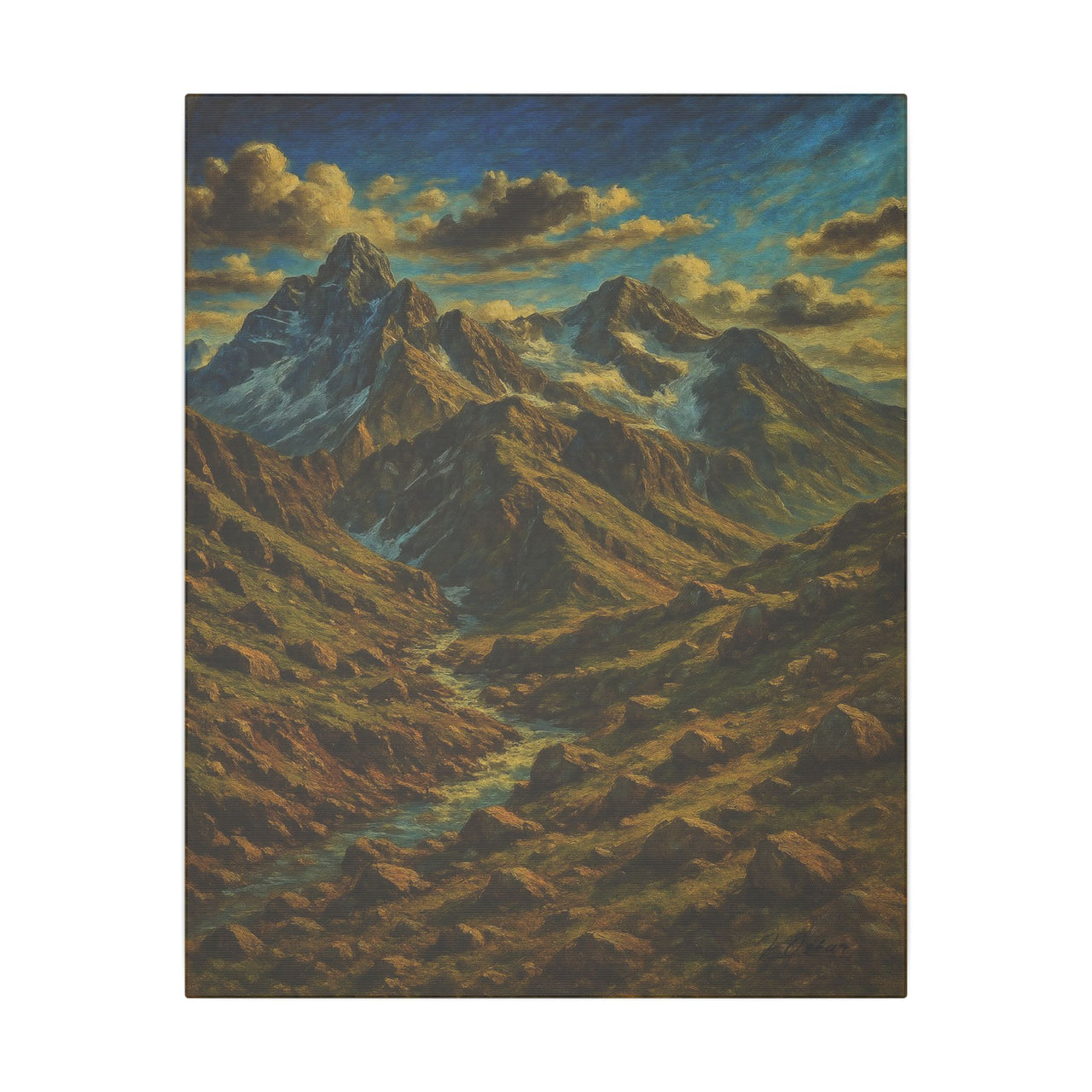Majestic Mountain 13 - River's Journey to the Majestic Mountain Canvas Art