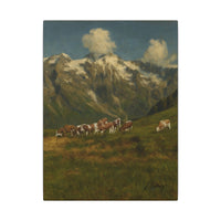 Majestic Mountain 82 - Cattle on the Meadow Canvas Art