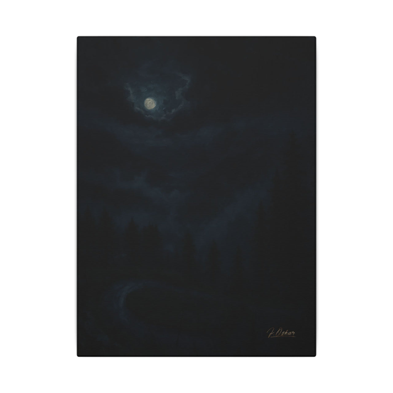 Majestic Mountain 71 - Moonlit Descent Canvas Art