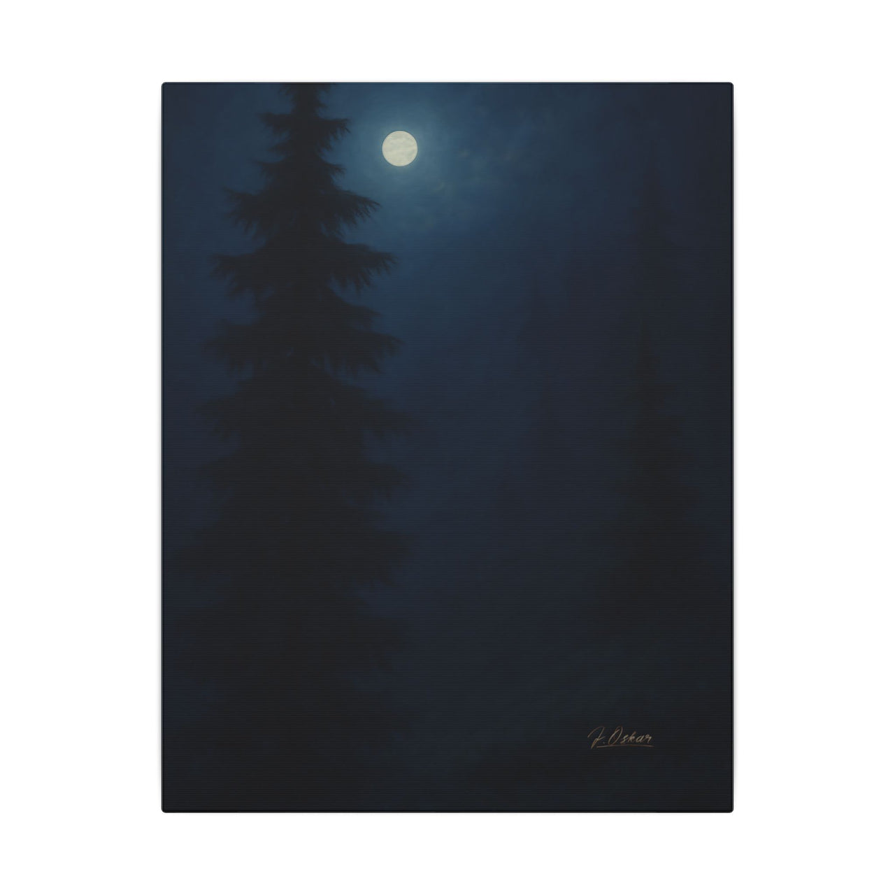 Majestic Mountain 66- Forest by Moonlight Canvas Art
