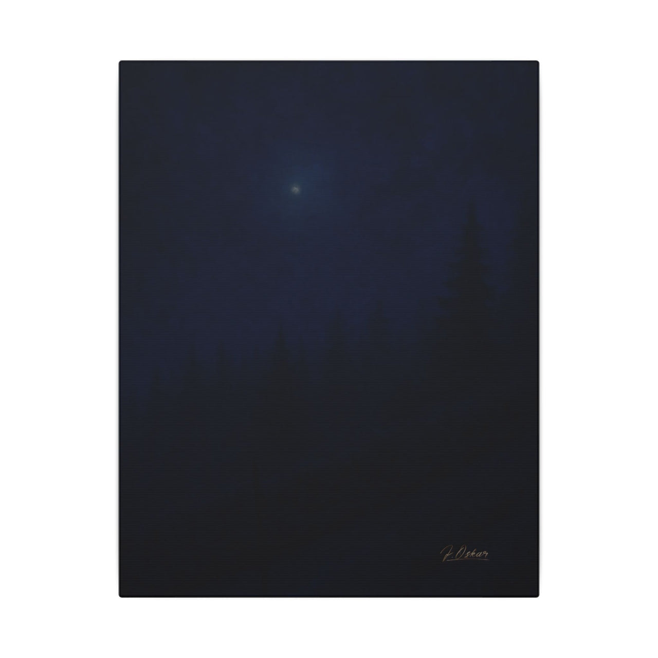Majestic Mountain 69- Midnight Mist on the mountain Canvas Art