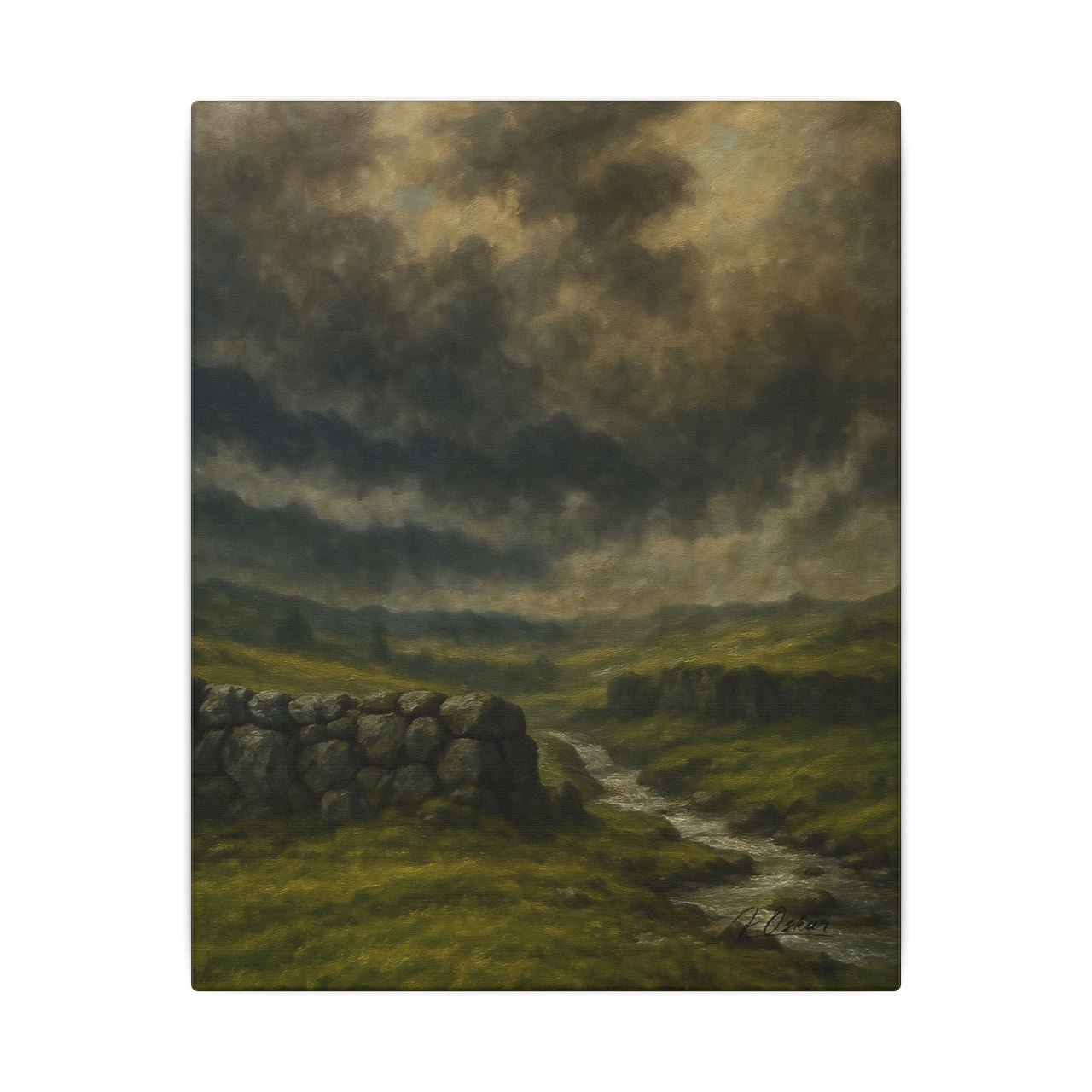 Majestic Mountain 34 - Storm Over the Highland Stream Canvas Art
