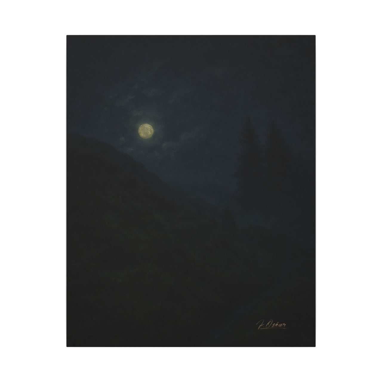 Majestic Mountain 65- Silent Hillside Canvas Art
