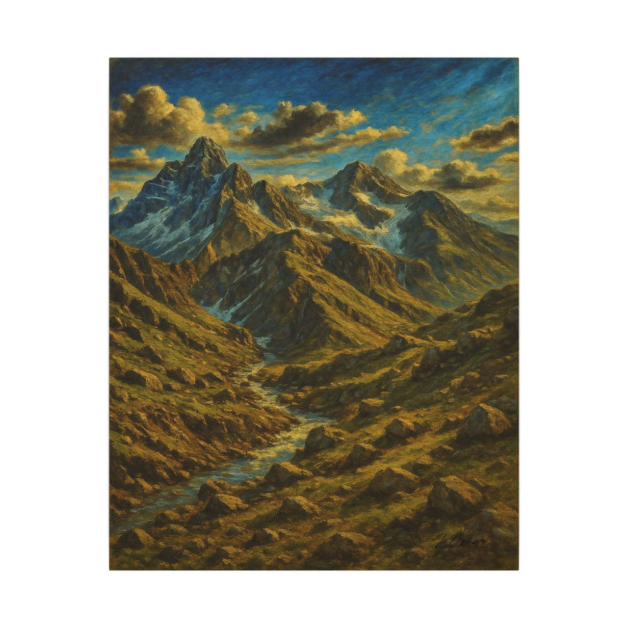 Majestic Mountain 13 - River's Journey to the Majestic Mountain Canvas Art