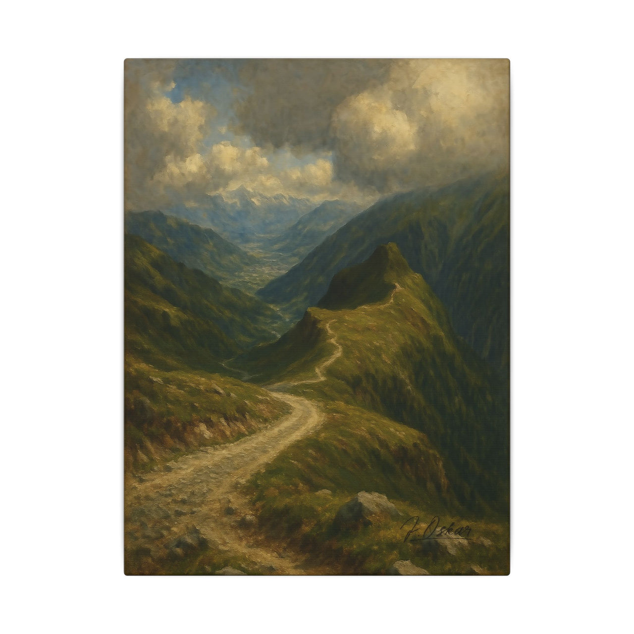 Majestic Mountain 85- The Curving Ridge Path Canvas Art