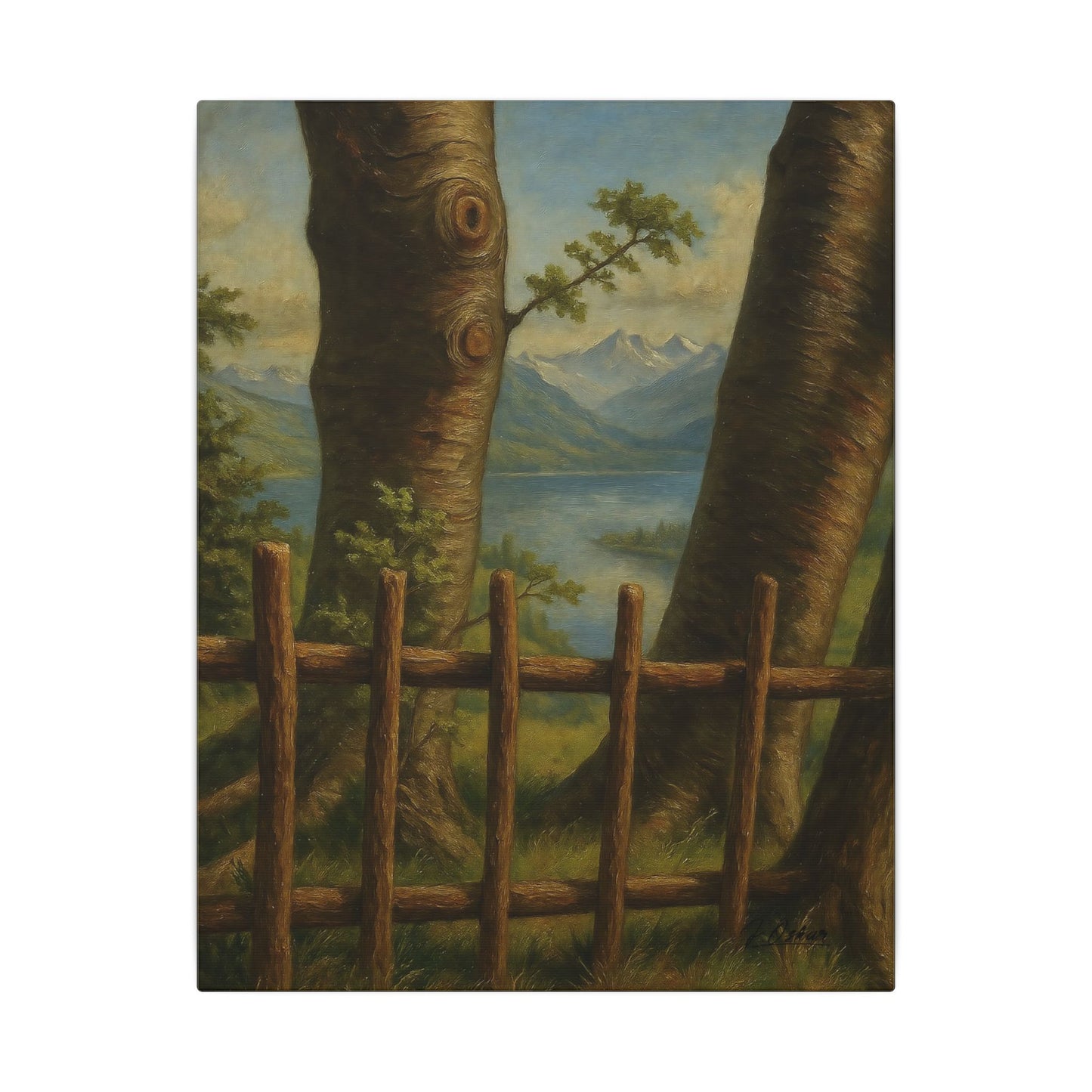 Majestic Mountain 23 - Between the Trees Canvas Art
