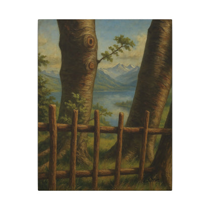 Majestic Mountain 23 - Between the Trees Canvas Art