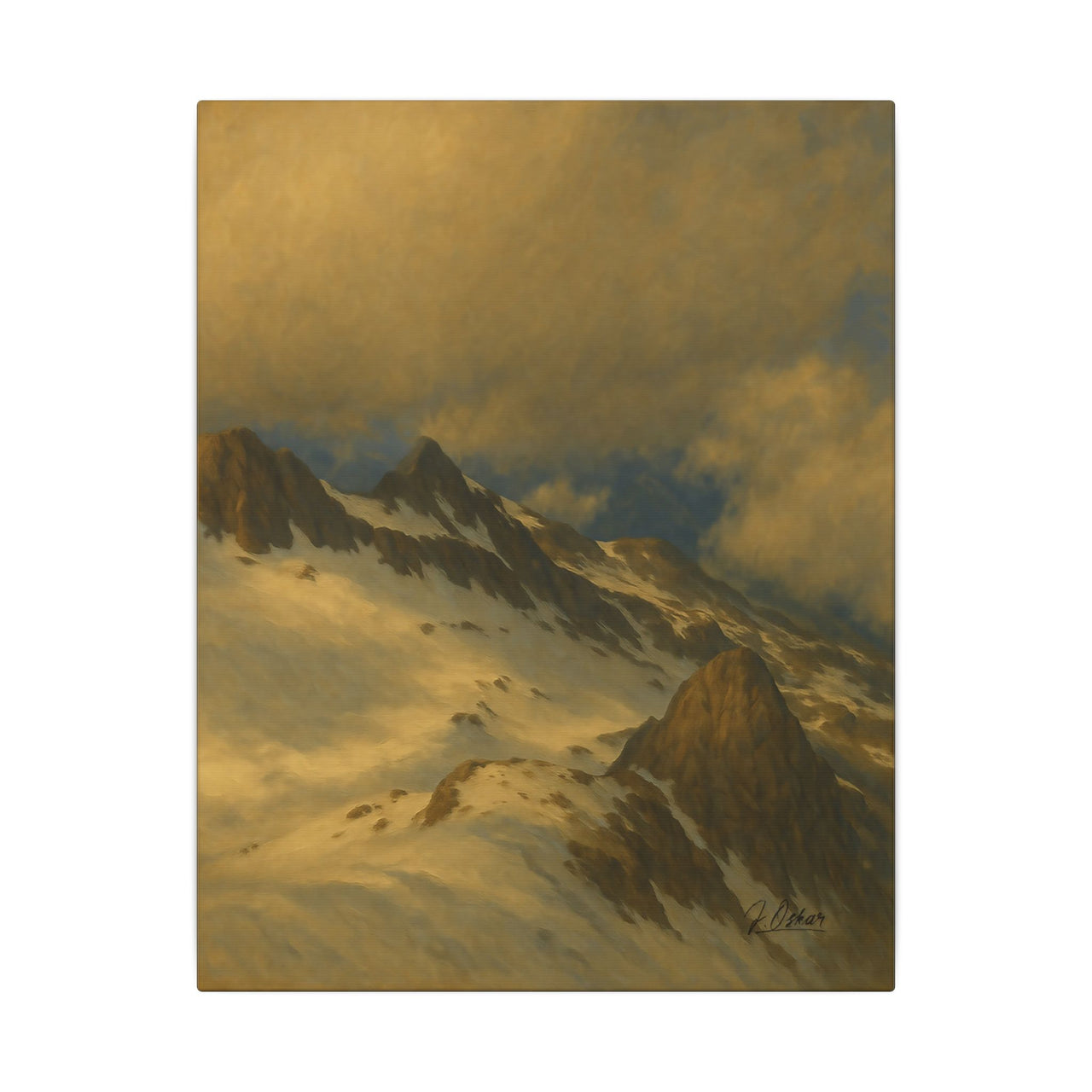 Majestic Mountain 99 - Golden Silence Canvas Art