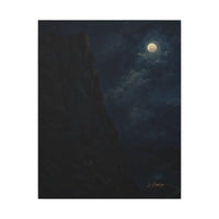 Majestic Mountain 91- Cliff Under the Moon Canvas Art
