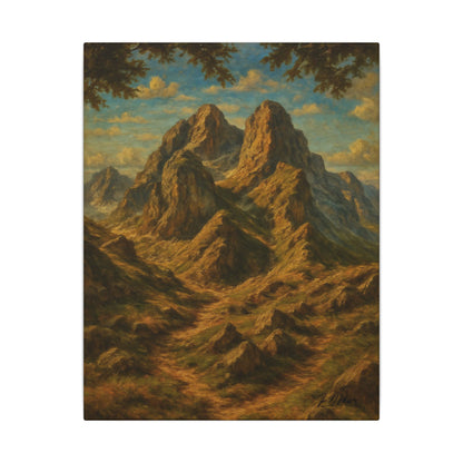 Majestic Mountain 12 - Path of the Wanderer Canvas Art