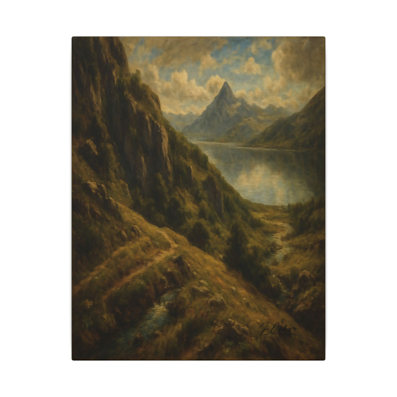 Majestic Mountain 63 - Lake Beneath the Peaks Canvas Art