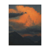 Majestic Mountain 90- Crimson Sky Before Nightfall Canvas Art