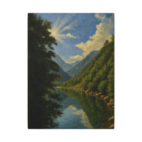 Majestic Mountain 20 - Unlit Valley Approach Canvas Art