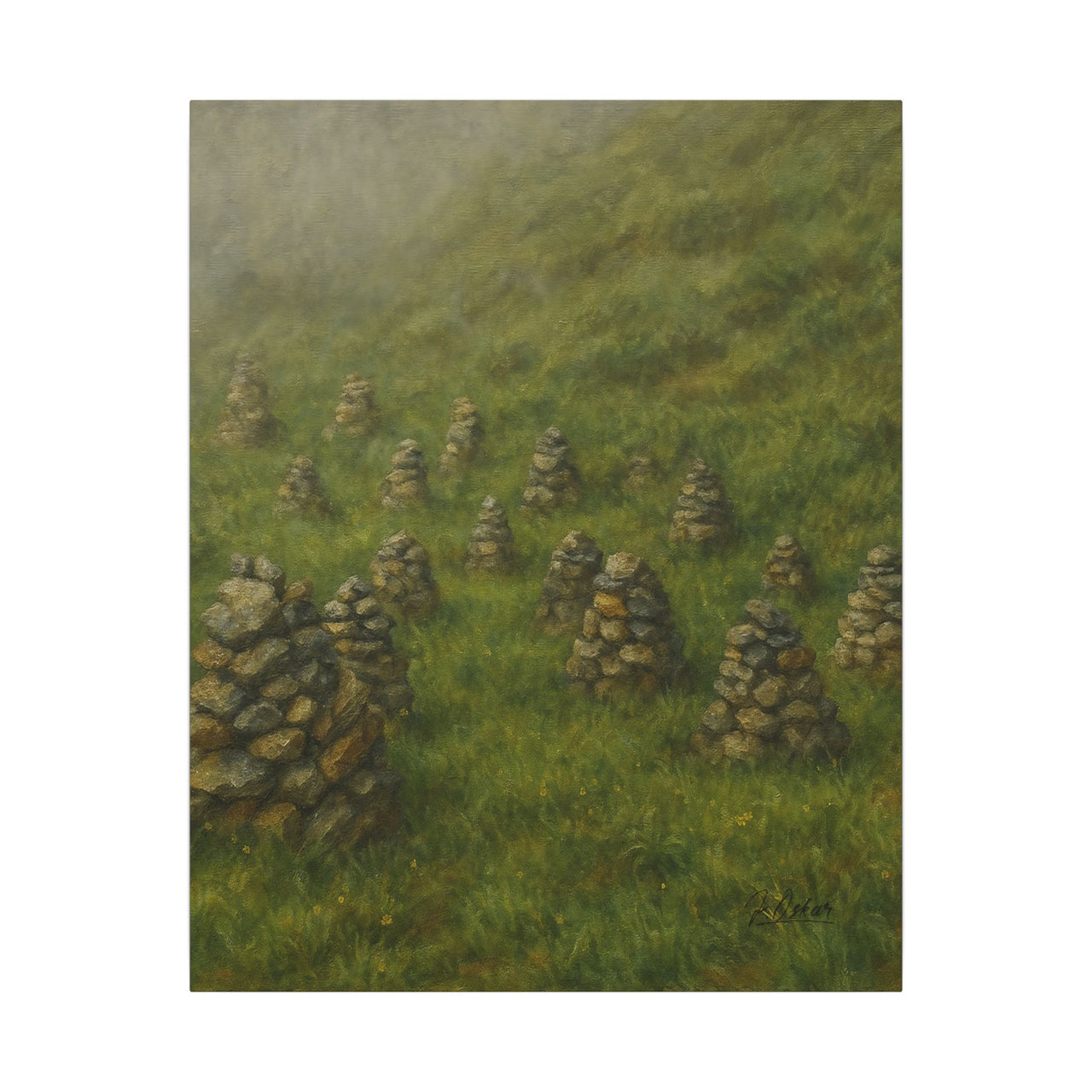 Majestic Mountain 30 - Voices in the Fog Canvas Art