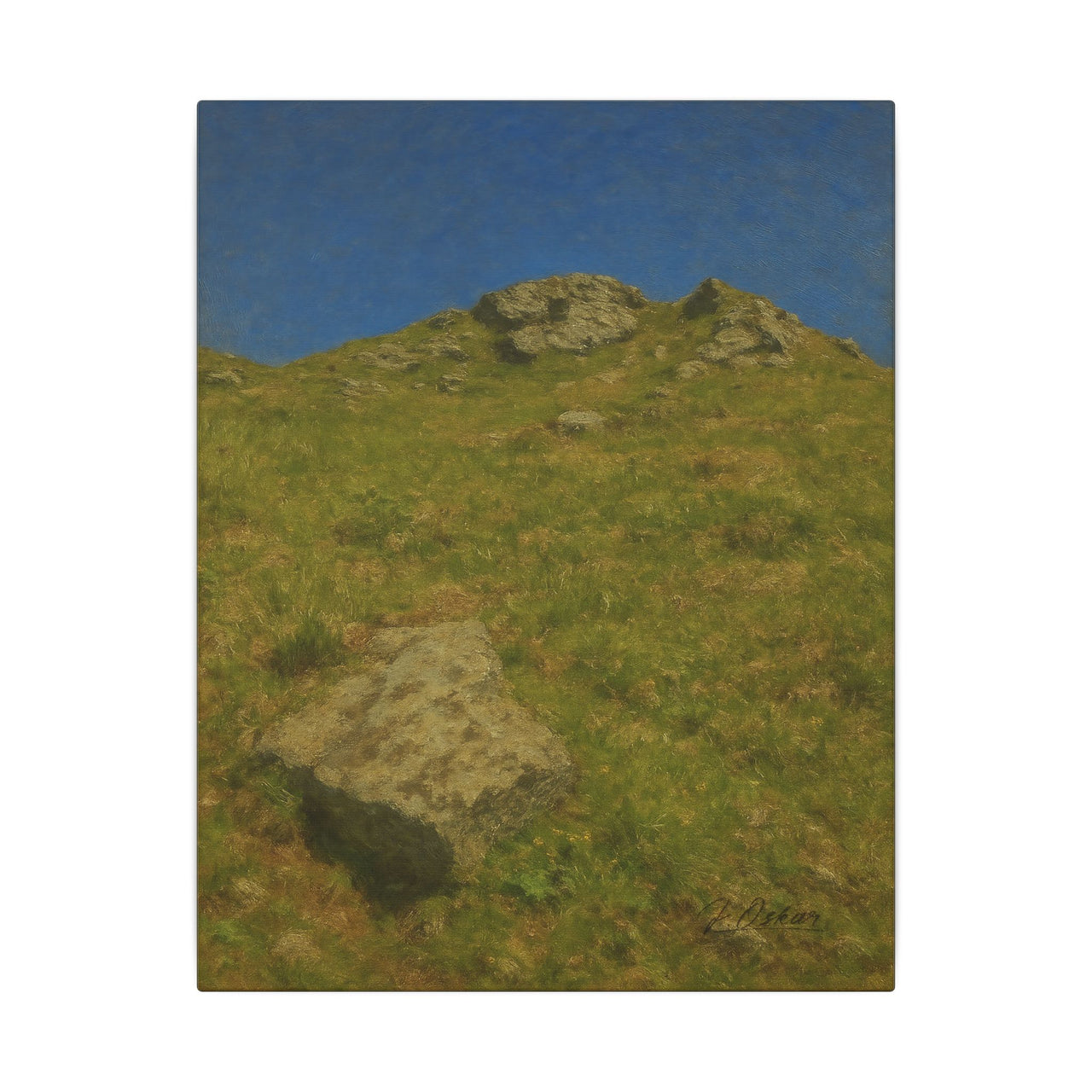 Majestic Mountain 87- Lone Rock on the Slope Canvas Art