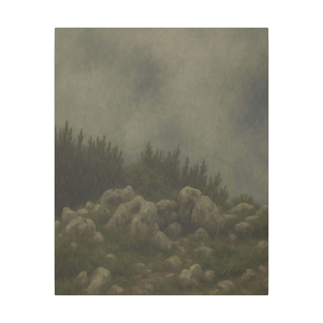Majestic Mountain 57 - Rocky Ridge Above the Treeline Canvas Art