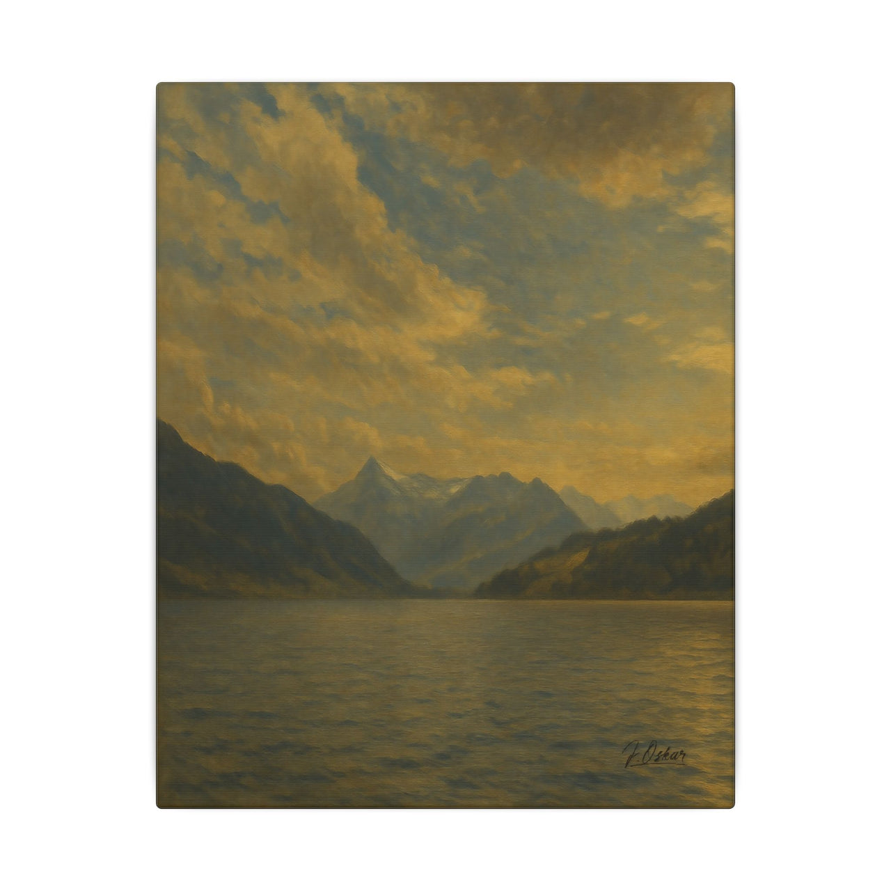 Majestic Mountain 14 - Evening Silence Canvas Art