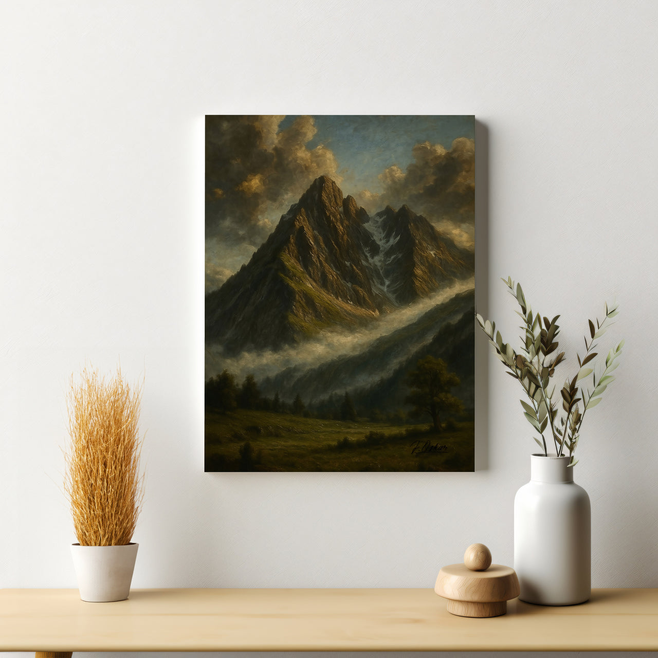 Majestic Mountain 8 -Veil of the Forgotten Peaks Canvas Art