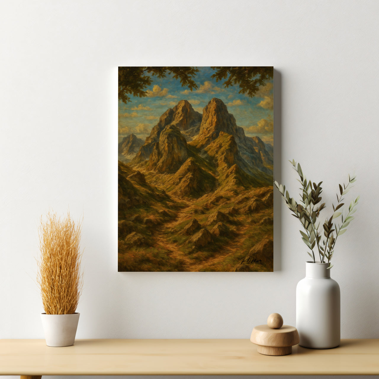 Majestic Mountain 12 - Path of the Wanderer Canvas Art