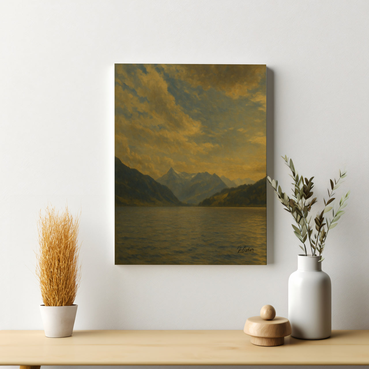 Majestic Mountain 14 - Evening Silence Canvas Art