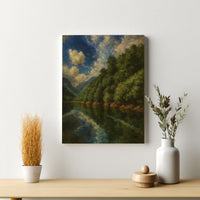 Majestic Mountain 18 - Reflections Before the Ascent Canvas Art